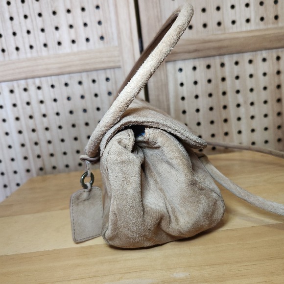 Casual Corner suede leather Purse Bag Soft‎ Camel Color Shoulder Classic - Picture 5 of 15
